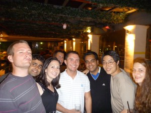 Kristen and friends at the MBA Cup after-party