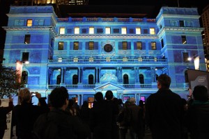 Customs House lit up for Vivid Sydney