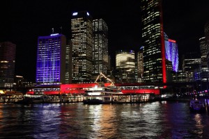 Sydney Skyline during Vivid Sydney