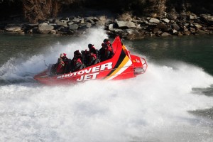 A Shotover Jet Boat, mid-spin
